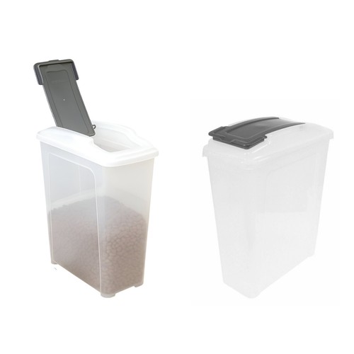 25l white plastic waste bin - 25l,