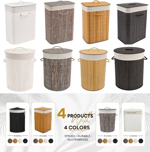Bamboo laundry basket - bamboo,