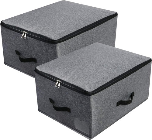 Foldable lidded storage bin - storage,