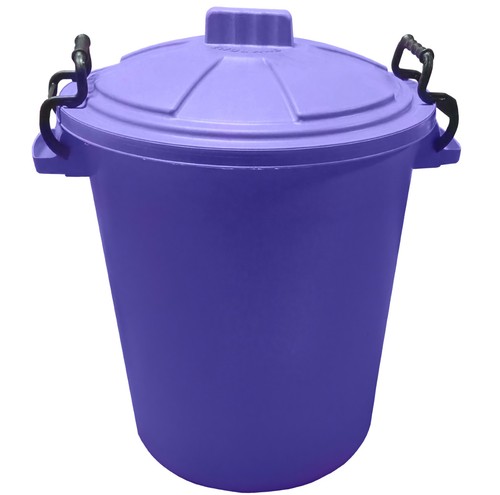 50l purple dustbin garden - dustbin,
