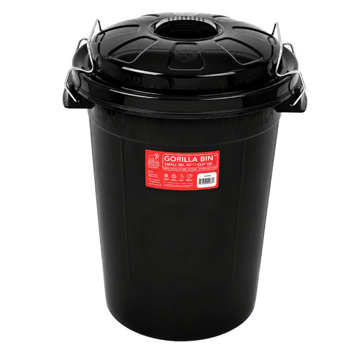 Gorilla bin 30l with clip - clip, lid