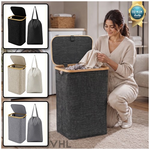 Bamboo laundry basket - bamboo,