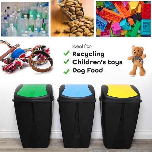 Recycle bin set plastic - of,