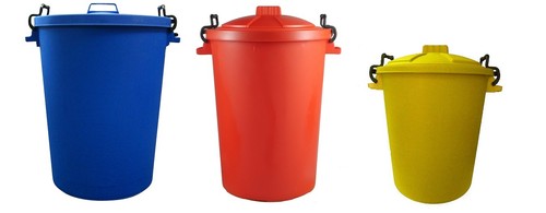 Colour dustbins 80l - ,,