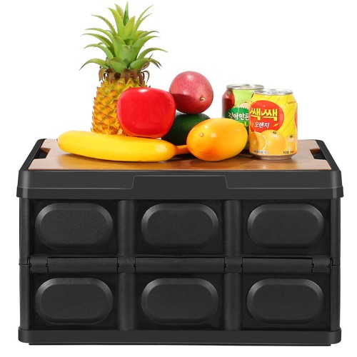 Folding storage bin with - folding,