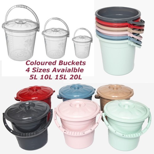 Plastic bucket with lid - lid, handle