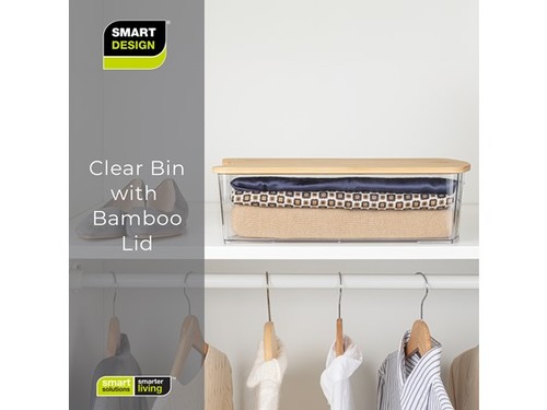 Smart design bin with bamboo - with,