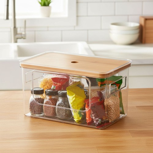 3pcs clear plastic storage - 3pcs,