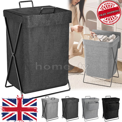 Foldable storage bin with lid - storage,