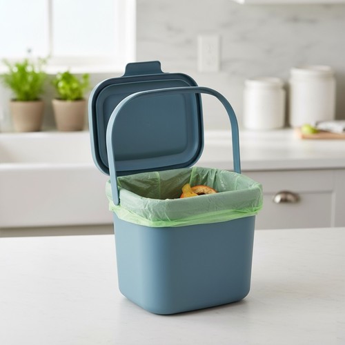 Blue kitchen caddy food waste - blue,