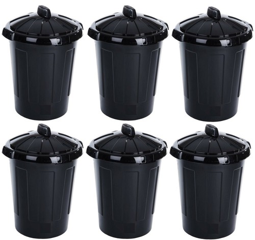 80l black plastic dustbin - 80l,