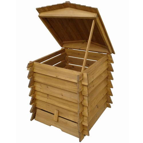 Wooden compost bin composter - wooden,