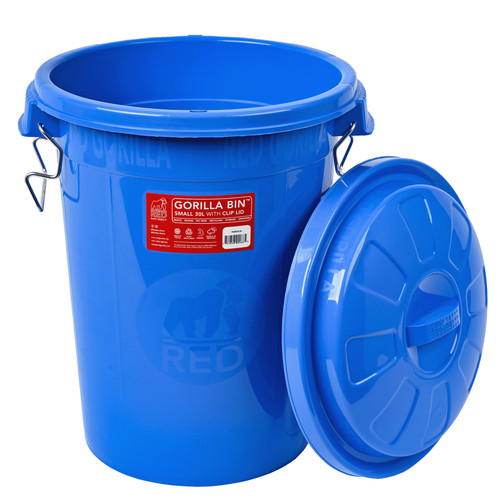 Gorilla bin 30l with clip - bin, lid